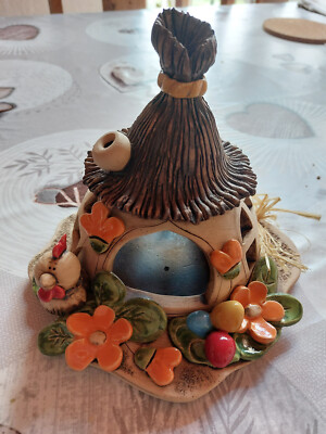 Töpferware Handmade Selfmade Ton Keramik gebrannt OSTERN Haus Eier Huhn Frühling