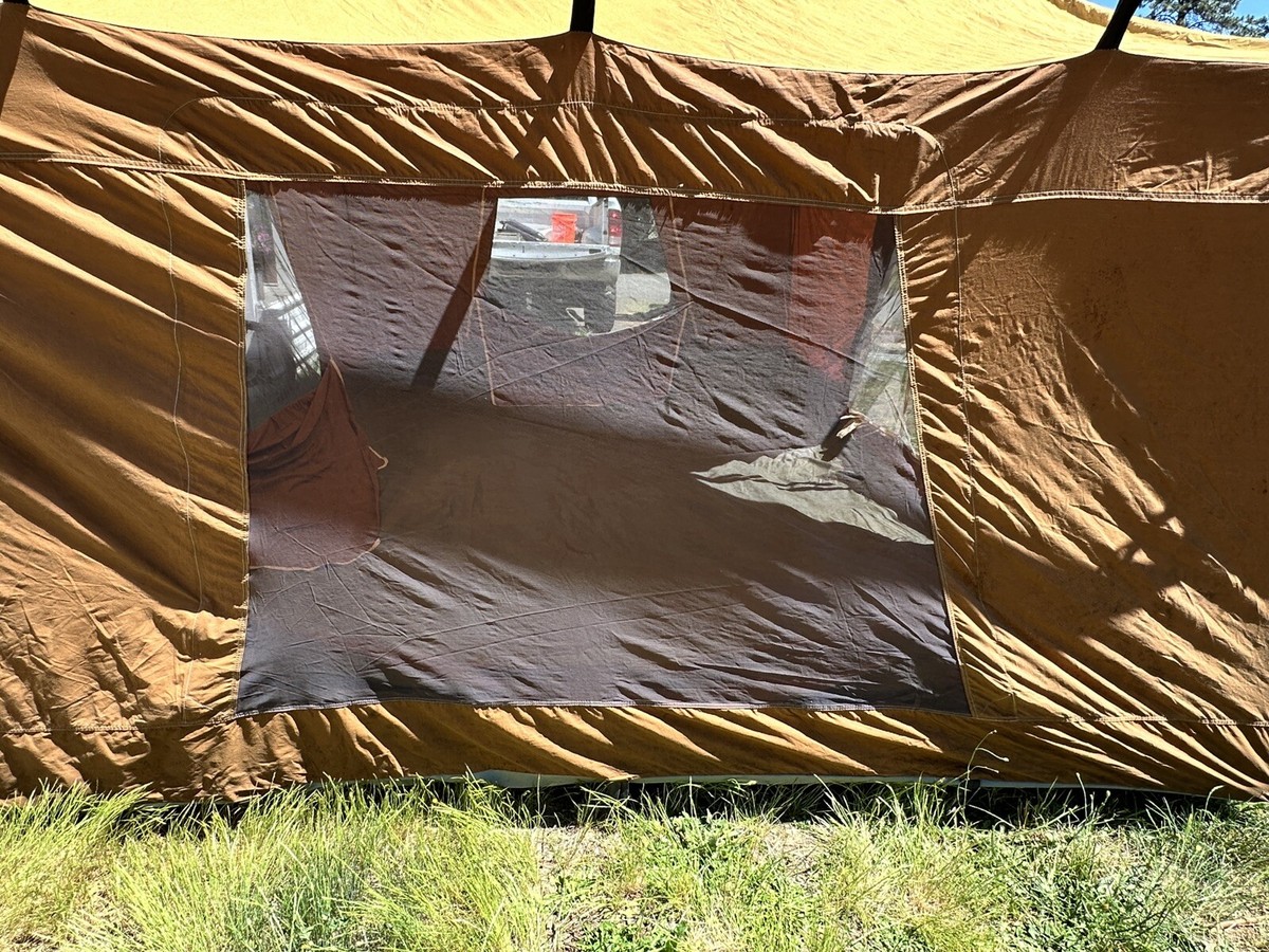 Very Rare Vintage Camel Mfg. Co. 10' X 14' Canvas Tent Type Very Rare Vintage Camel Mfg. Co. 10' X 14' Canvas Tent Type