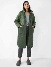 Hush Clover Quilted Coat With Detachable Hood , Seagrass Size 12 Hardly Worn
