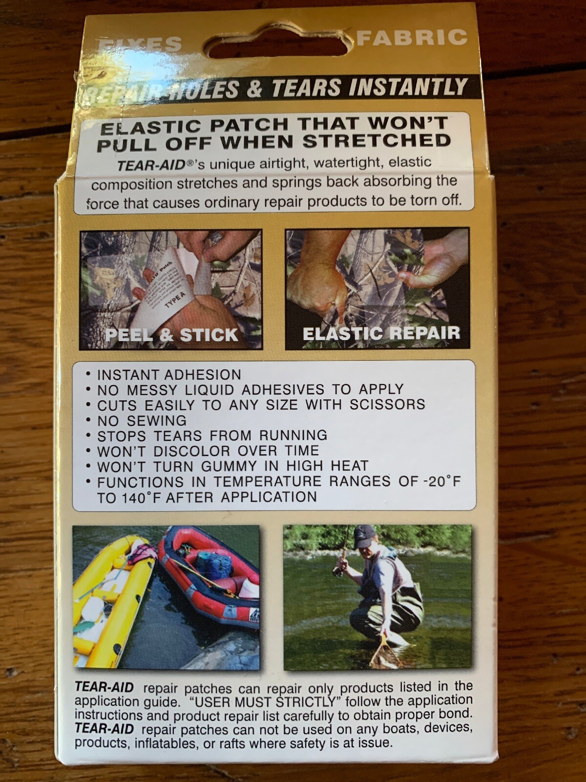 TearAid Patch Type A Fabric Repair Kit for tents, awnings, campers