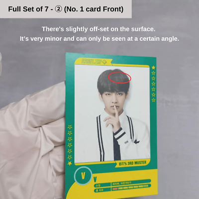 BTS 3rd Muster Seoul ARMY Zip+ Official Player Card Set - V BTS 3rd Muster Seoul ARMY Zip+ Official Player Card Set - V