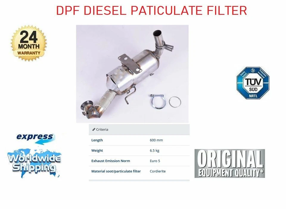 FOR VAUXHALL OPEL CORSA D + VAN 1.3 CDTI 2006--> DPF DIESEL PARTICULATE FILTER