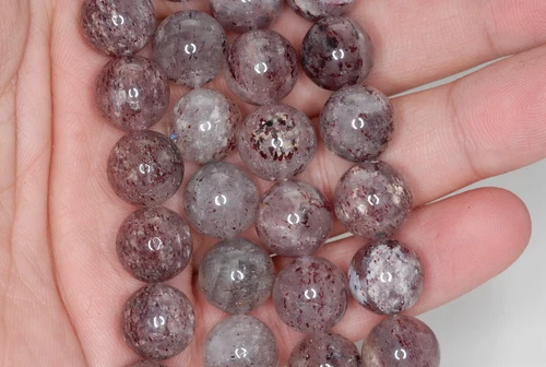 12 MM ROTE ERDBEERE LEPIDOKROZIT QUARZ EDELSTEIN GRD A RUNDE PERLEN 7,5 Zoll - Bild 3 von 4