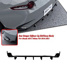 Rear Bumper Diffuser Lip Body Kit For Mazda Mx-5 Miata Nd 2016-2025 2023 Black