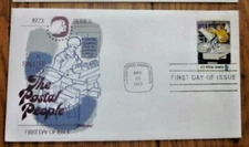 POSTAL PEOPLE 1973 SORTING MAIL  FLEETWOOD  CACHET FDC VF UNADDR