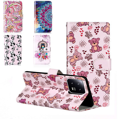 Handyhülle für Xiaomi Note 12 13 10C Lackiertes Muster PU Leder Geldbörse Etui