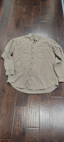 VTG Eddie Bauer Men's Long Sleeve Button Up Size Large Tall,100 cotton