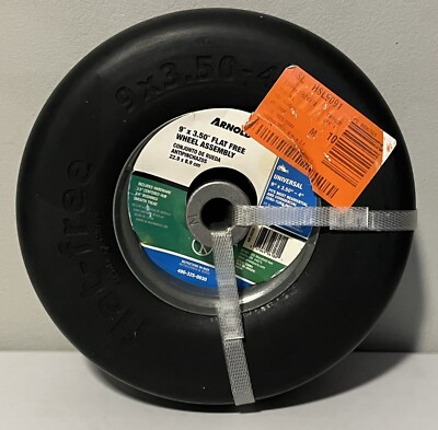 Arnold Universal Zero Turn Flat Free Smooth Tread Wheel Assembly 9  X 3.50 