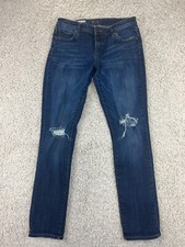 Kut From The Kloth Jeans Womens 4 Blue Denim Catherine Slouchy Boyfriend Holes