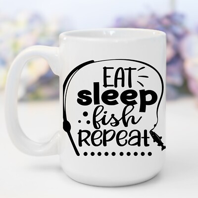 Birthday Mug for Dad Who Loves Fishing   Personalized Gift Idea