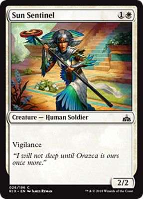 SUN SENTINEL ~mtg NM Rivals of Ixalan Com x4