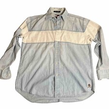Tommy Hilfiger Jean Button Down Mens Medium Dress Casual Shirt