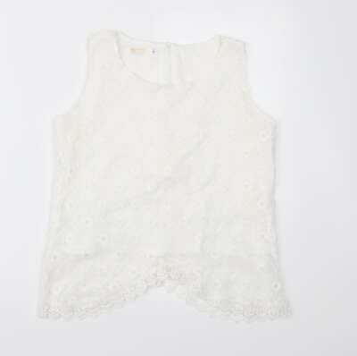 Mosnova Damen Bluse weiß Polyestermischung Größe S