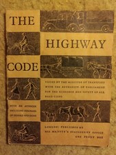 Vintage pocketbook The Highway Code by London transportation authority