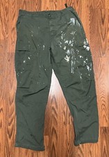 Vintage Baggy Military Pants, Paint Stains, 29-32