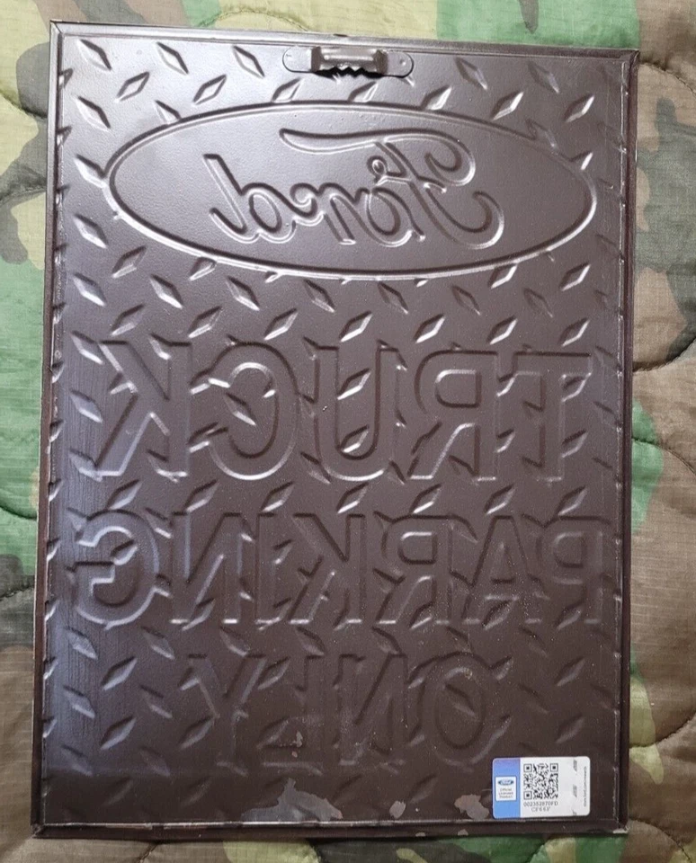 Ford Truck Only parking sign really dark blue almost green - Image 2 of 2