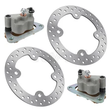 Front Brake Calipers & Brake Disc Rotors for Polaris RZR S 800 LE EFI 2009-2014