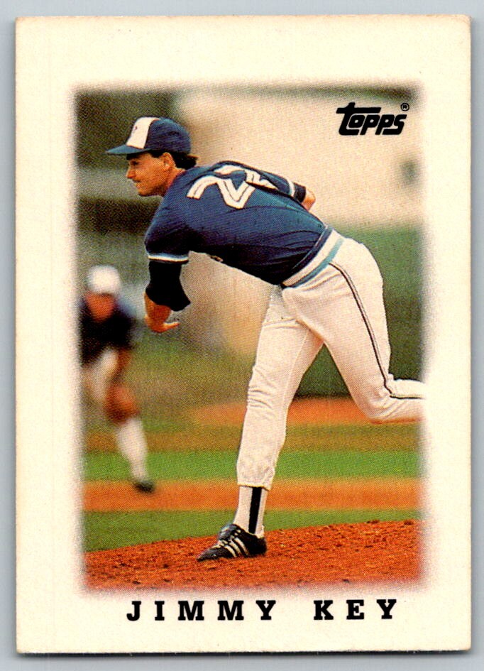 1988 TOPPS MAJOR LEAGUE LEADERS MINIS JIMMY KEY TORONTO BLUE JAYS #39