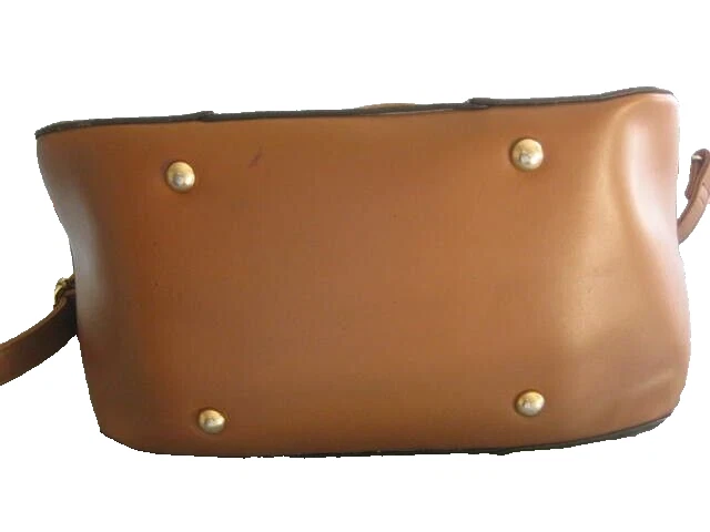 Adrienne Vittadini Bolso de Hombro, Bolso de Mano, Bandolera Negro con Borde Marrón 10x10 Foto 3 de 4