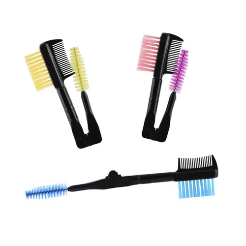 Plastic Eyelash Comb Eyelash Comb Foldable Eyebrow Comb Angled Eye Brow Brush - Picture 4 of 11