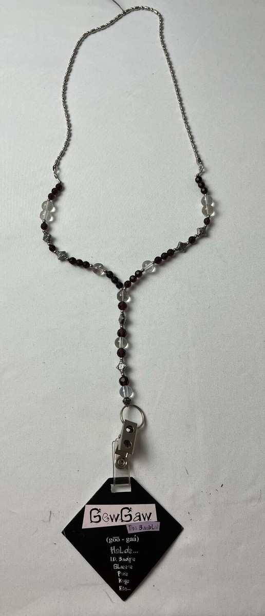 Vintage Gew Gaw Beaded Lanyard Badge Holders Qty (3) NWT View 2