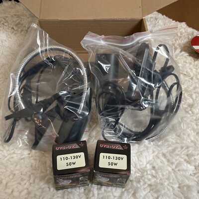 Reptile Heat Lamps with 50W UVA bulbs