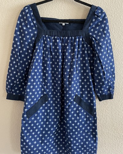 Madewell X DARYL K® Women’s Size XS BONNIE PRINT-MIX Dress Blue White - Picture 4 of 8