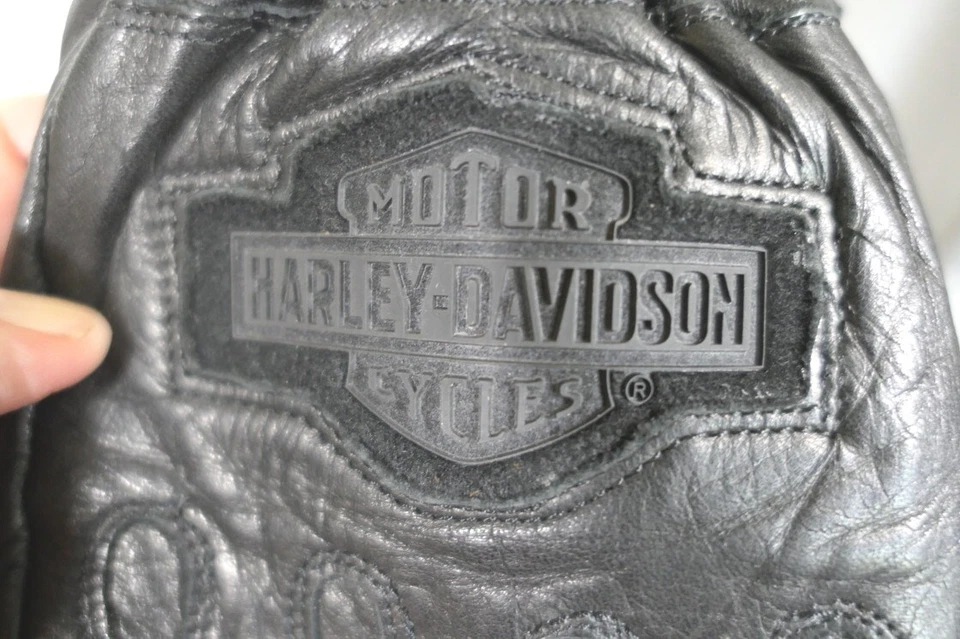 男式哈雷皮革Thermolite内衬驾驶摩托车冬季手套尺寸Med — 第 2/4 张图片