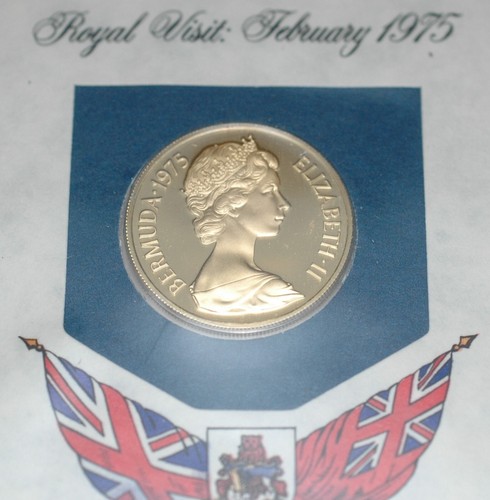 1975 Bermuda 100 Dollars Proof Gold Coin Royal Visit .900 Fine Free Shipping - Picture 6 of 6