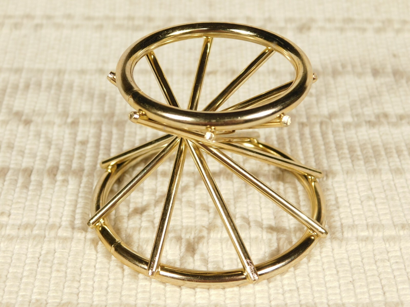 Sphere Display Stand Gold Color with Swirl Design