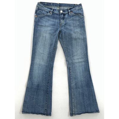 【EEUN】Blue Patch Bootcut Denim Wrangler Premium Patch Boot Cut Jeans - Dark Blue - Al-Bar Ranch