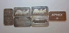 Lot of 6 1 oz Silver Bars .999 Fine USCE, Engelhard, APMEX, Stagecoach, STU
