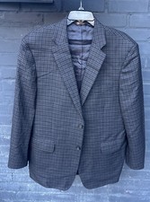 Brooks Brothers 1818 Madison Saxxon Wool Blazer 42R Plaid Made Italy Sport Coat