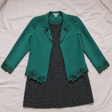 Green Vintage Blazer Holiday Christmas Vintage Anthony Richards Size 10