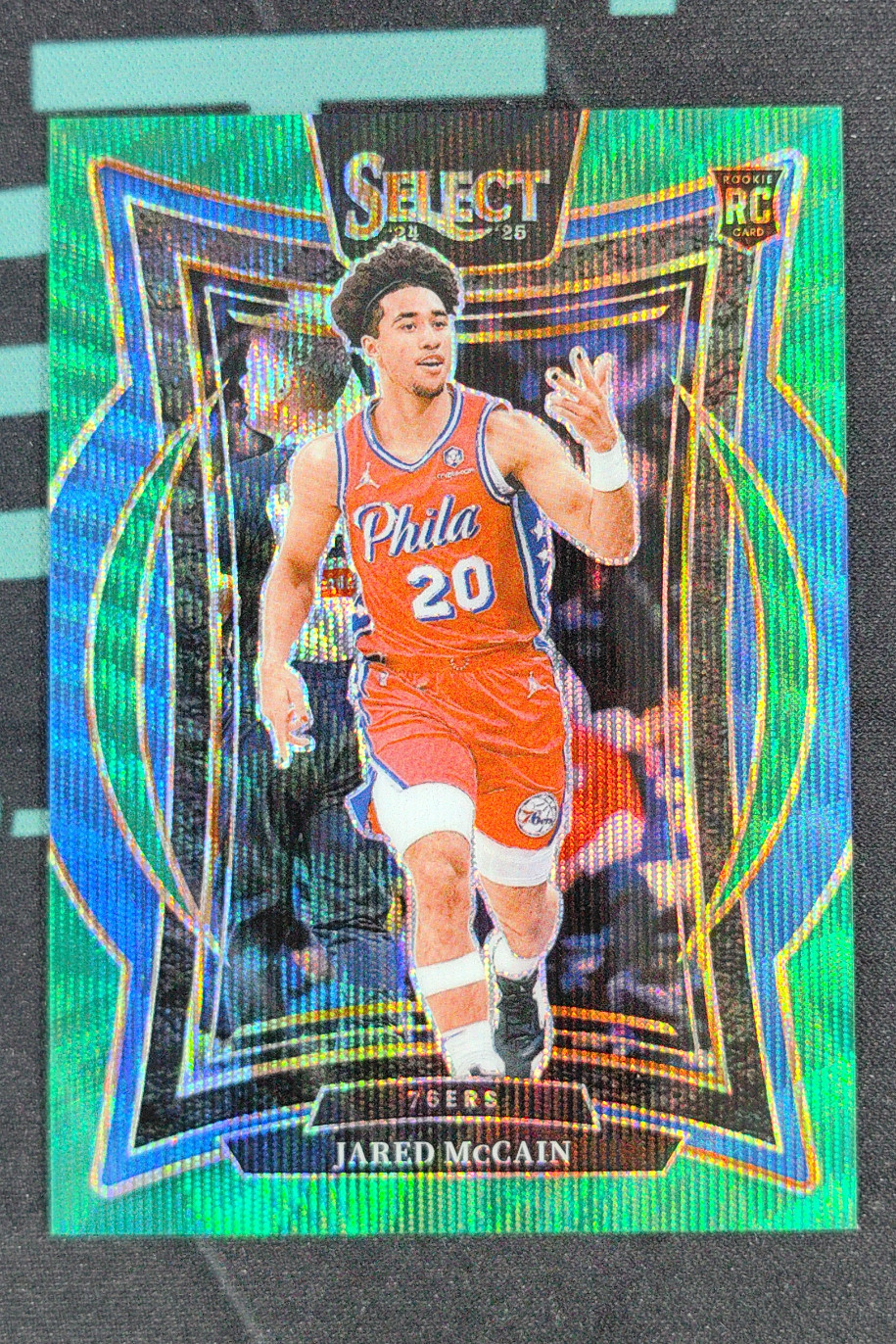 2024-25 Panini Select Jared McCain Concourse Green Wave Prizms RC /50 #82