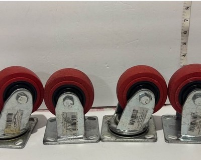NEW 4'' x 2'' Heavy Duty Caster Polyurethane 1000# up capacity ball bearings