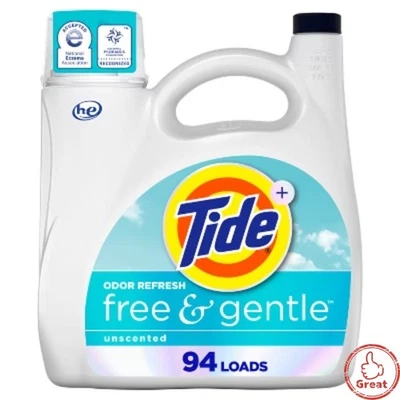 Tide Laundry Detergent Free & Gentle Odor Refresh HE Liquid Laundry Soap