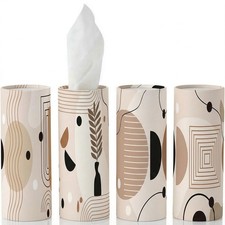 Deorfuy Boho Car Tissue Holder Tissues Cube Boxes 4 Pack Colorful