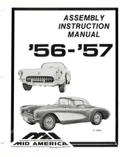 1956-1957 C1 Corvette Assembly Manual 3 Hole Loose Leaf Reprint Convertible