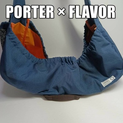 PORTER FLAVOR Collaboration Pet Carrier Sling Model Bag Navy Orange 57x20x27cm