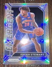 Isaiah Stewart 2020-21 Panini Prizm Emergent Silver Holo SP RC #2 Rookie Pistons
