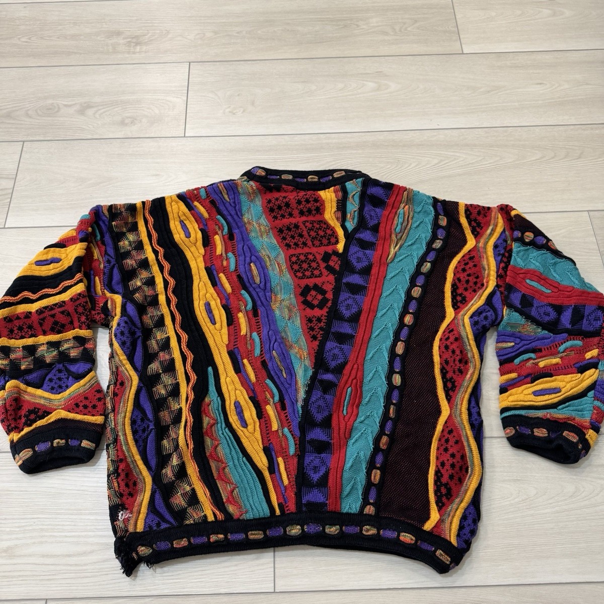 Vintage 90s Brown's Coogi Style 3D Knit Pullover Sweater Size