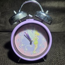 Disney Tinkerbell Purple Twin Bell Alarm Cloc...