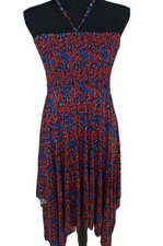 Factories Connection Women’s Maxi-Hilo Red/ Blue Multicolor Dress