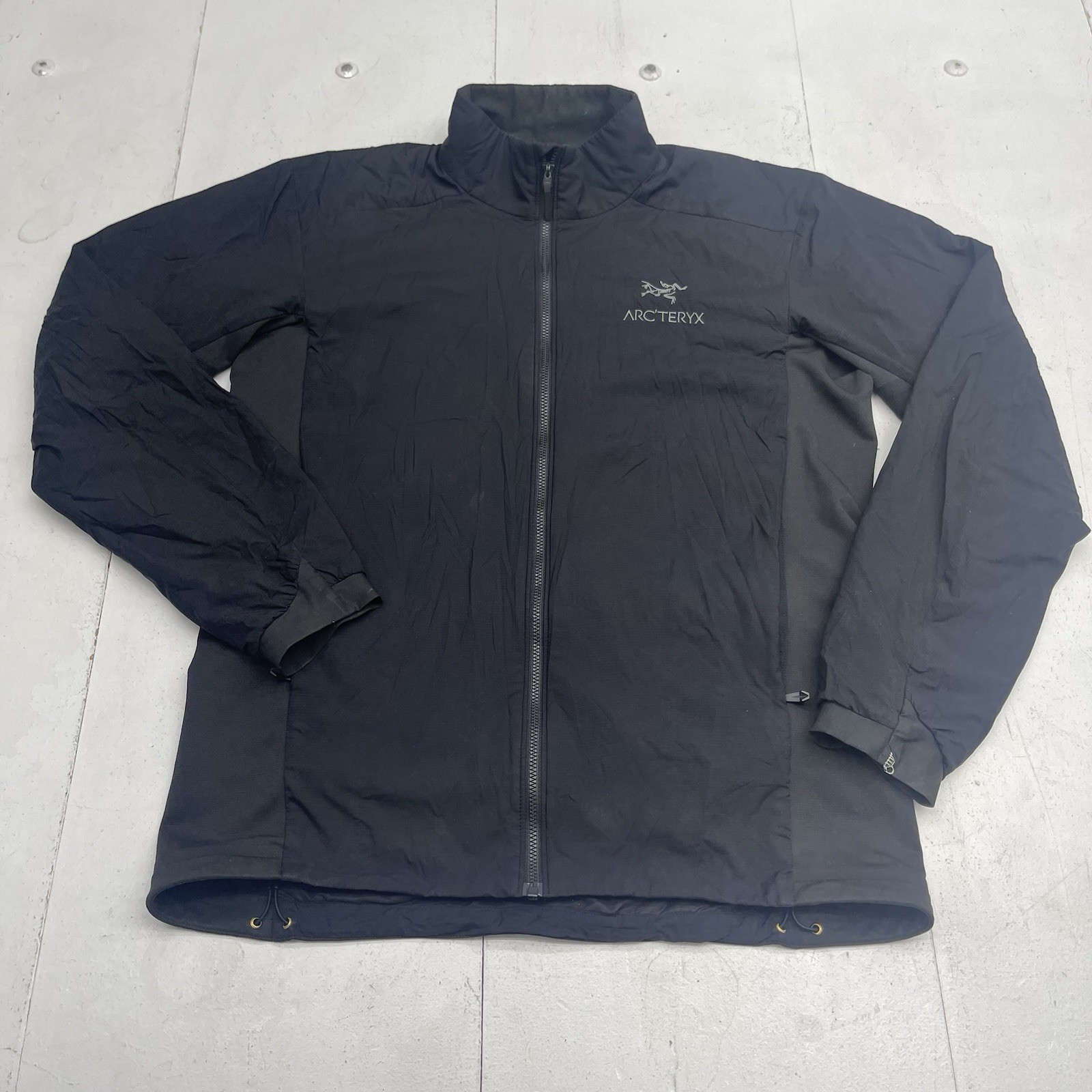 Arc'teryx Giacca Nylon Nera Atom Leggera Full Zip Uomo Taglia S