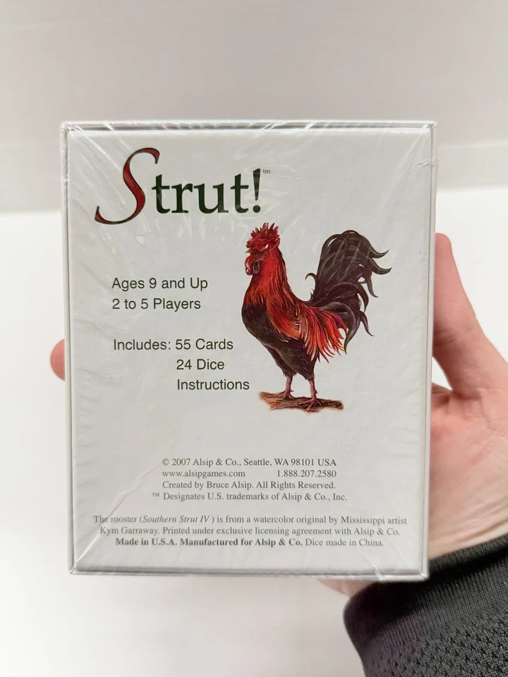 New Sealed Strut! Alsip and Co Card Dice Game w/ Leather Case 1st Edition - Image 3 of 4