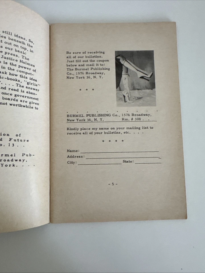 Exotique Magazine -  #13 Very Rare Vintage Magazine 1950s - Burmel Publishing - Image 4 of 4