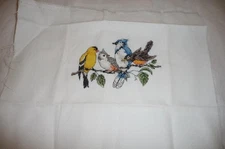 Unframed Embroidery Cross Stitch Birds ~ Goldfinch Titmouse Blue Jay Robin