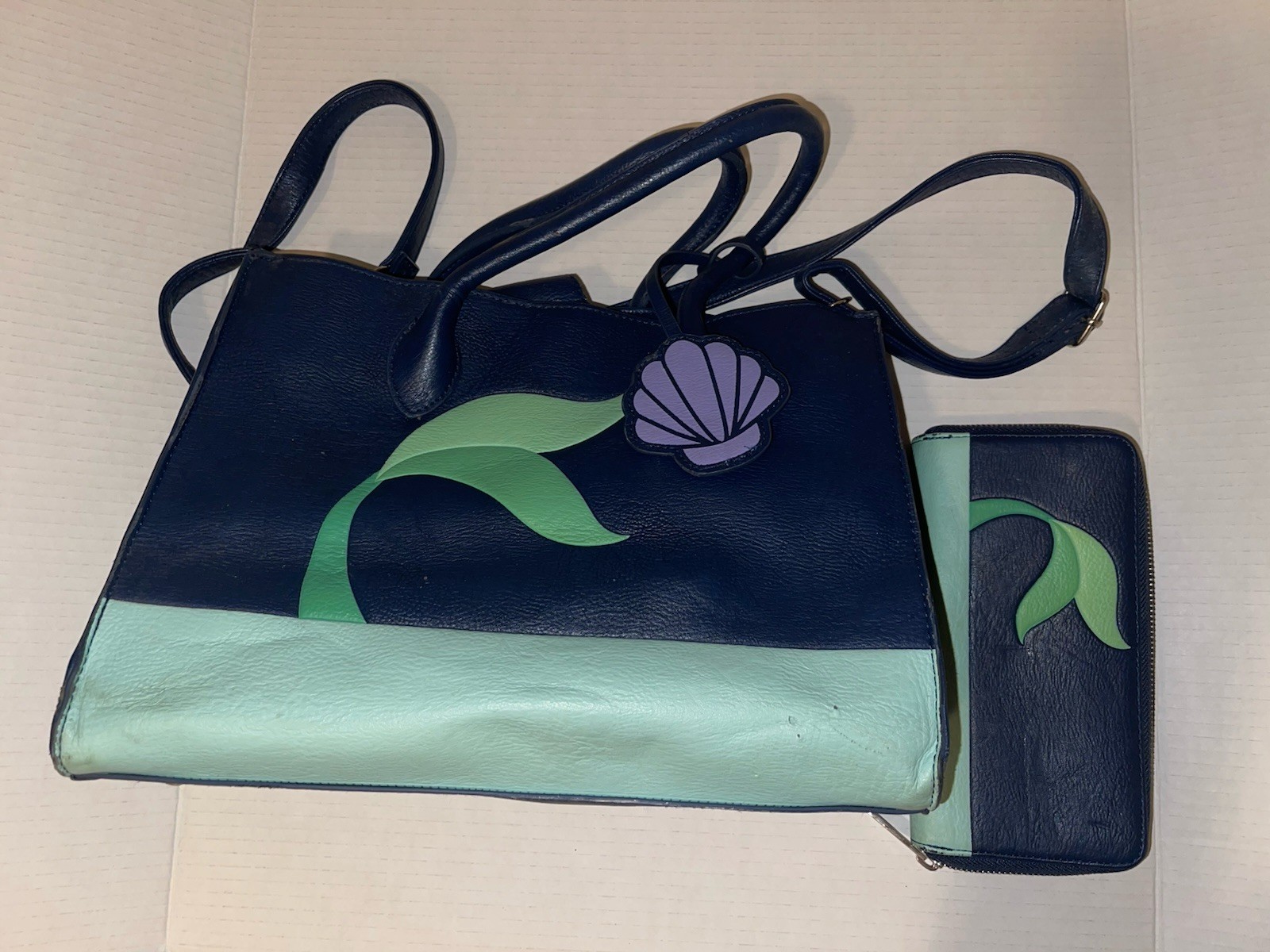 Loungefly Little Mermaid Tail Handbag Purse and Wallet RARE