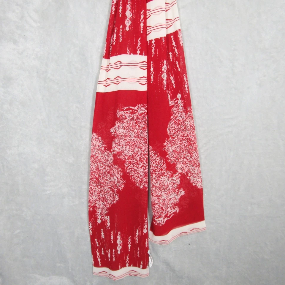 Bufanda Cabi Roja Blanca Floral Ligera Cuello Envoltura Accesorio de Moda Foto 3 de 4